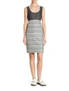 AKRIS PUNTO Sleeveless Striped Dress