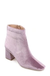 Journee Collection Hazara Block Heel Bootie In Lilac
