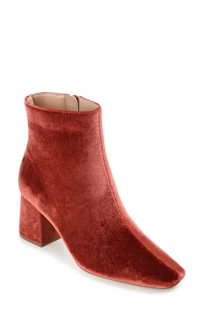 Journee Collection Hazara Block Heel Bootie In Red