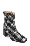 Journee Collection Sloann Tru Comfort Foam Bootie In Plaid/ Black