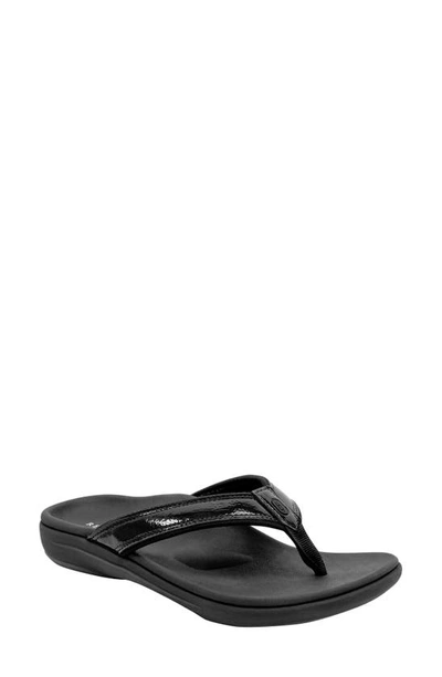 Revitalign Yumi Nuevo Orthotic Water Resistant Flip Flop In Black