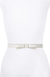 Kate Spade Bow Belt In Light Cream