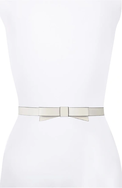 Kate Spade Bow Belt In Light Cream