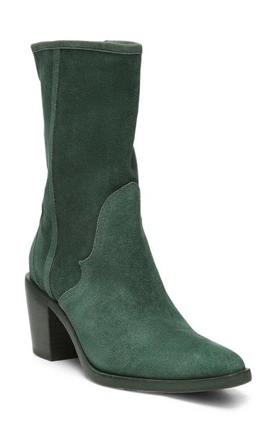 Joie Soft Suede Western Booties In Posy Green