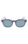 Lacoste 51mm Oval Sunglasses In Blue