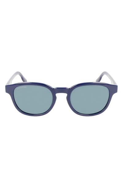 Lacoste 51mm Oval Sunglasses In Blue