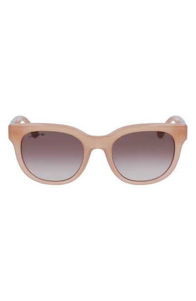 Lacoste 52mm Oval Sunglasses In Opaline Rose