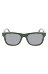 Lacoste 52mm Modified Rectangular Sunglasses In Green