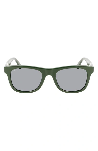 Lacoste 52mm Modified Rectangular Sunglasses In Green