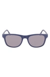 Lacoste 54mm Modified Rectangular Sunglasses In Matte Blue