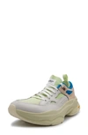 Brandblack Saga Sneaker In White Vegatan Lime