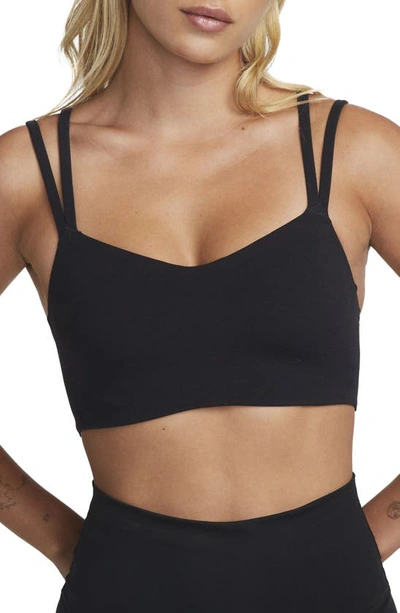 Nike Alate Trace Dri-fit Strappy Light Support Sports Bra In Black