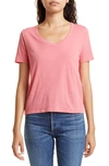 Atm Anthony Thomas Melillo V-neck Cotton Jersey T-shirt In French Rose