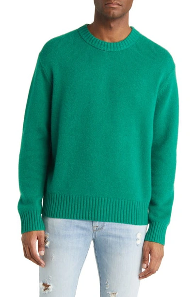 Frame Cashmere Crewneck Sweater In Green