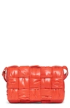 Bottega Veneta Women's Plissé Padded Cassette Leather Crossbody Bag In Sun Burst Brass