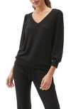 Michael Stars Gabriella V-neck Top In Black