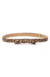 Kate Spade Leopard Genuine Calf Hair Bow Belt In Lovely Leopard
