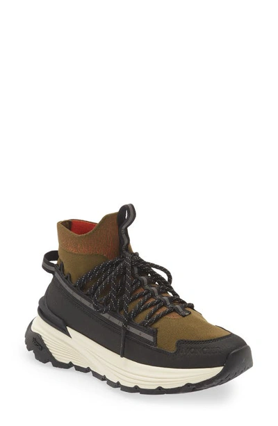 Moncler 30mm Mesh Sneakers In Military Black