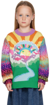 STELLA MCCARTNEY KIDS MULTIcolour EMBROIDERED RAINBOW jumper