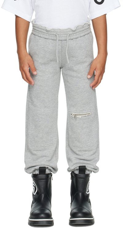 Mm6 Maison Margiela Zip-fastening Detail Track Trousers In M6910 Grey Melange