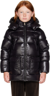 Mackage Kid's Kennie Quilted Logo Jacket In C0001 Black