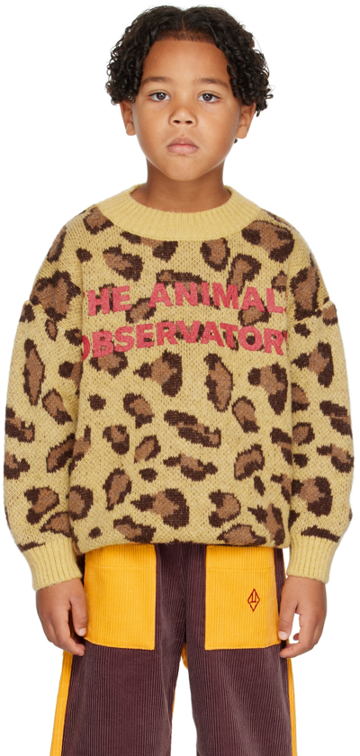 THE ANIMALS OBSERVATORY KIDS YELLOW ARTY BULL SWEATER