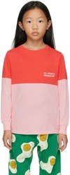 THE ANIMALS OBSERVATORY KIDS PINK DOG LONG SLEEVE T-SHIRT