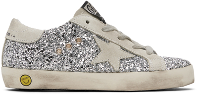 Golden Goose Kids Silver Super-star Sneakers In 70136 Silver/ice