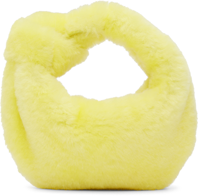 Bottega Veneta Yellow Mini Jodie Top Handle Bag In 7331 Pale Yellow/gol
