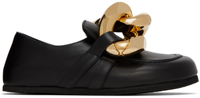 Jw Anderson Black Chain Loafers In 001 Black