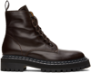 PROENZA SCHOULER BROWN LUG SOLE COMBAT BOOTS