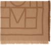 Totême Monogram Wool Cashmere Scarf Camel In 957 Camel Monogram