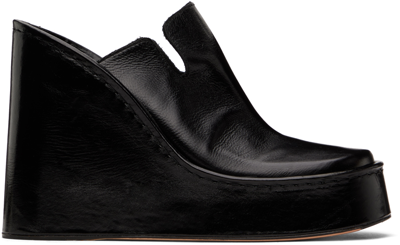 Miista Kiho Leather Platform Mules In Black