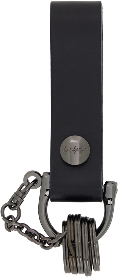 Yohji Yamamoto Black Key Ring Keychain In 1 Black