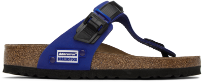 Ader Error Blue Birkenstock Edition Gizeh Tech Sandals In Ultra Blue