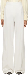 MAX MARA WHITE TRONTO TROUSERS