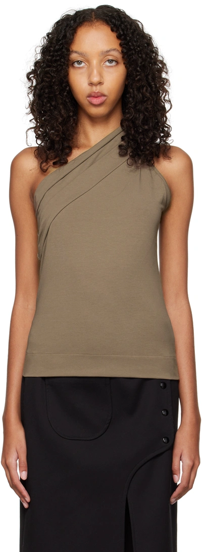 Caes Ssense Exclusive Taupe Tank Top In Sepia