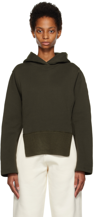 Vaara Khaki Ribbed Hoodie