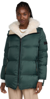 YVES SALOMON PUFFER TECHNICAL FABRIC LAMB COAT