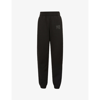 Alexander Wang Essential Brand-print Cotton-blend Jogging Bottoms In Black