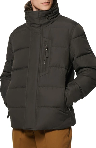 MARC NEW YORK MARC NEW YORK HORIZON DOWN & FEATHER COAT WITH FAUX FUR COLLAR