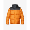 Columbia Puffect Quilted Funnel-neck Shell Hooded Jacket In Warm Copper