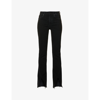 Anine Bing Roxanne Flared-leg High-rise Stretch-denim Jeans In Washed Black