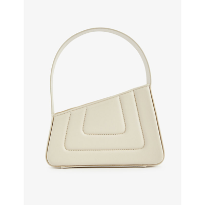 D'estree Albert Small Quilted Leather Shoulder Bag In Off White