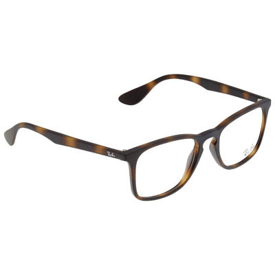 Ray Ban Transparent Square Unisex Eyeglasses Rx7074 5365 50 In N,a