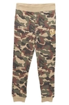 True Religion Brand Jeans Kids' Camo Print Sweatpants In Olive