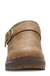 Eastland Nola Block Heel Lug Sole Clog In Natural