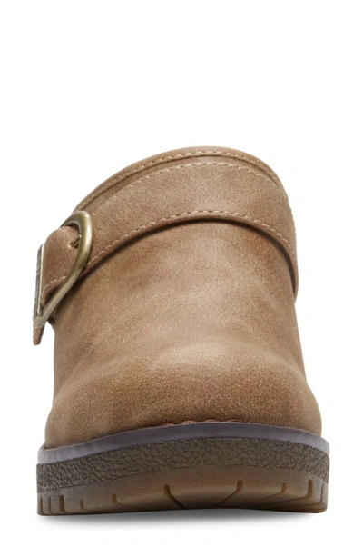 Eastland Nola Block Heel Lug Sole Clog In Natural