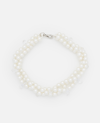 Simone Rocha Women's Chunky Twisted Silvertone, Glass Crystal & Resin Pearl Necklace In White