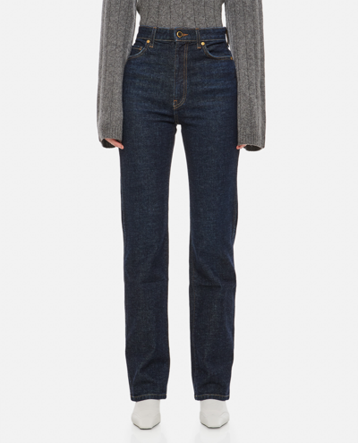 Khaite Danielle High-rise Straight-leg Jeans In Blue